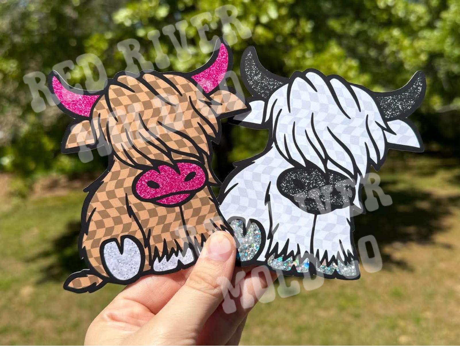 Glitz N' Glam7 Highland Cow cardstock grab bag - Red River Mold Co