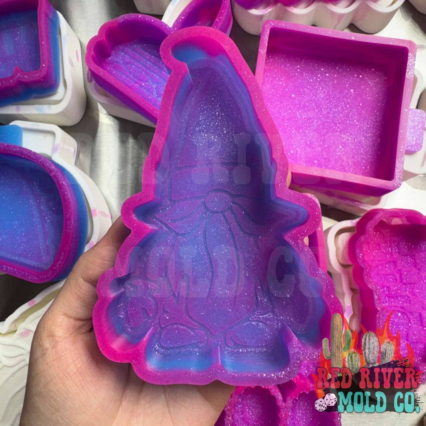 Gnome With Tattoos Silicone Freshie Mold - Red River Mold Co