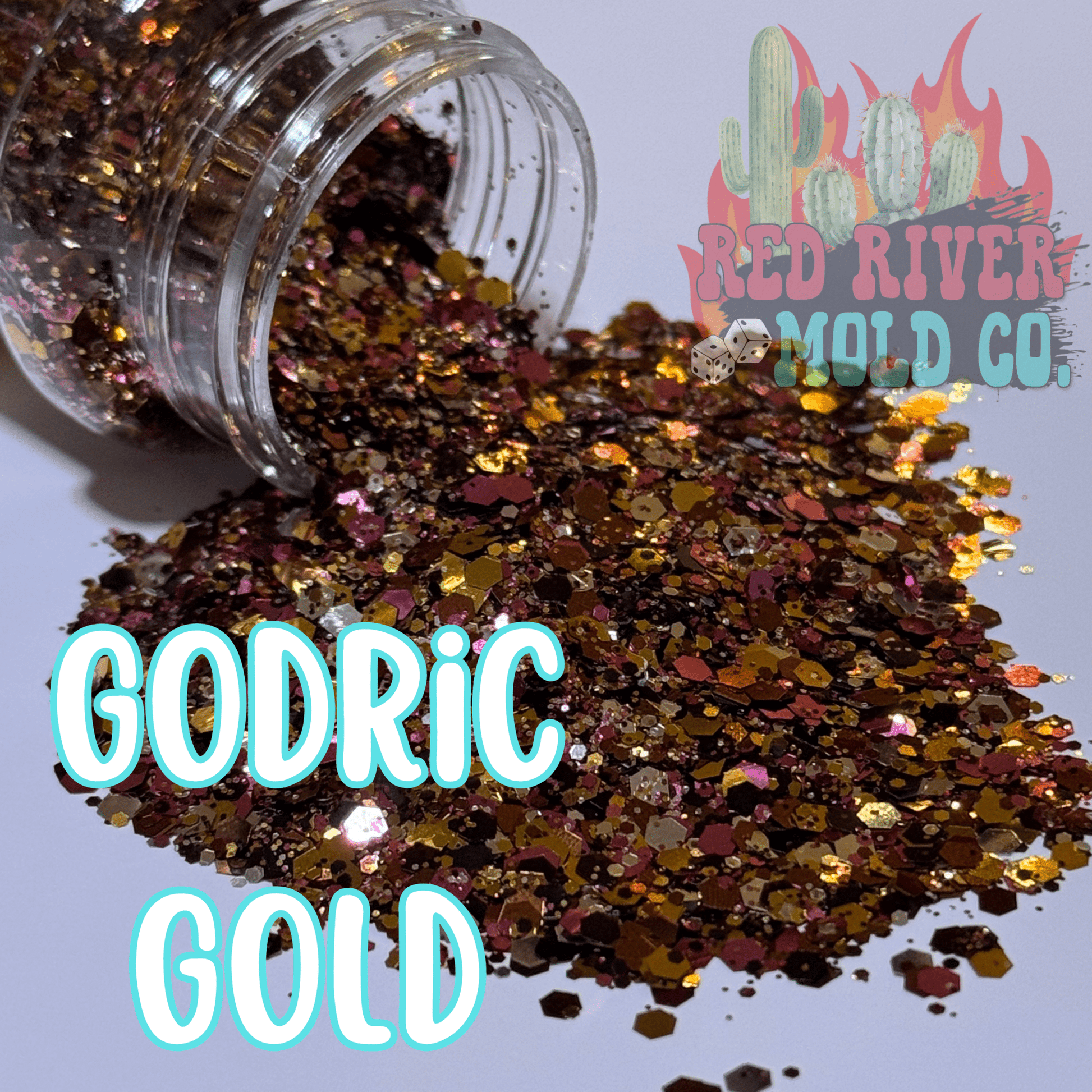 Godric Gold Premium Chunky Glitter (Metallic) - Red River Mold Co