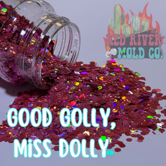Good Golly, Miss Dolly Premium Chunky Glitter (Hologrpahic) - Red River Mold Co