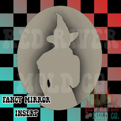 Green Witch Fancy Mirror Mold Insert - Red River Mold Co