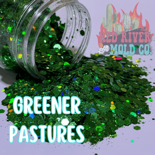Greener Pastures Premium Chunky Glitter (Holographic) - Red River Mold Co