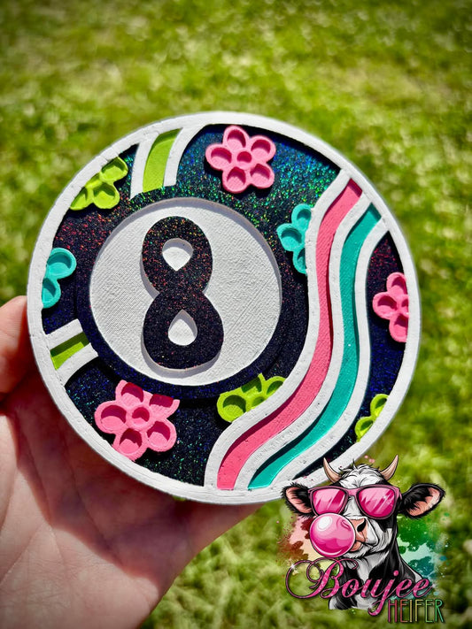 Groovy 8 Ball Silicone Freshie Mold - Red River Mold Co