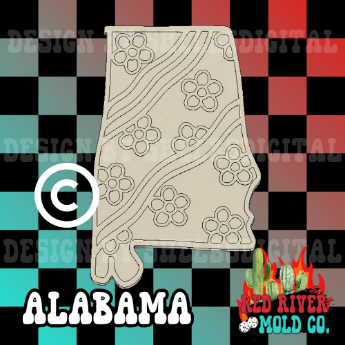 Groovy Alabama Silicone Freshie Mold - Red River Mold Co