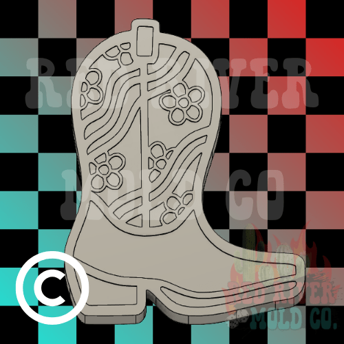 Groovy Boot Silicone Freshie Mold (COPYRIGHT PROTECTED) - Red River Mold Co