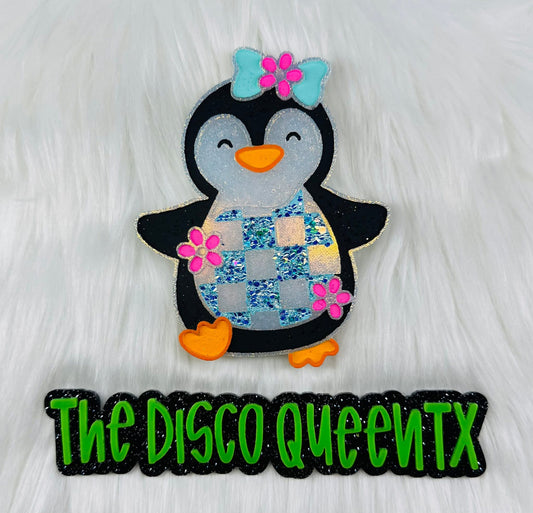Groovy Checkered Penguin Silicone Freshie Mold - Red River Mold Co