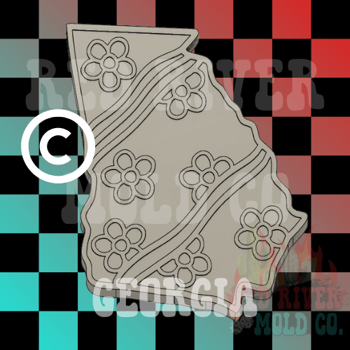 Groovy Georgia Silicone Freshie Mold (COPYRIGHT PROTECTED) - Red River Mold Co