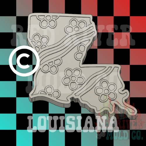 Groovy Louisiana Silicone Freshie Mold (COPYRIGHT PROTECTED) - Red River Mold Co