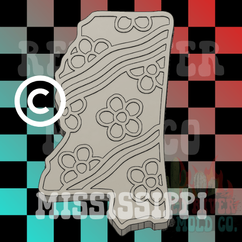Groovy Mississippi Silicone Freshie Mold (COPYRIGHT PROTECTED) - Red River Mold Co