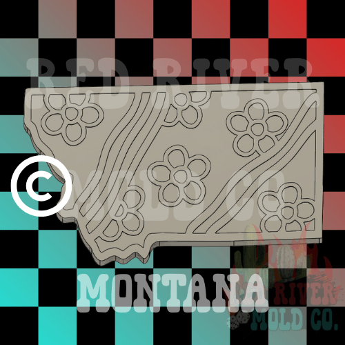 Groovy Montana Silicone Freshie Mold (COPYRIGHT PROTECTED) - Red River Mold Co