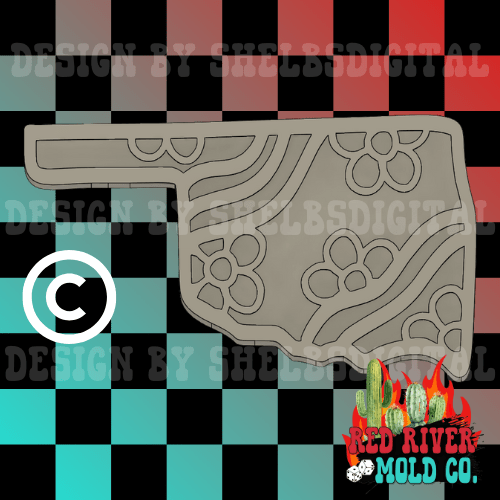 Groovy Oklahoma Silicone Freshie Mold - Red River Mold Co