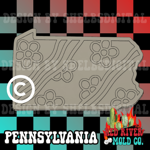 Groovy Pennsylvania Silicone Freshie Mold - Red River Mold Co