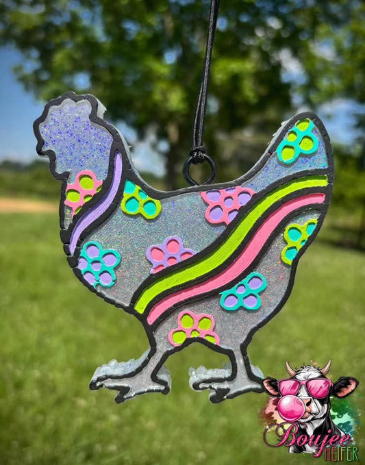 Groovy Show Chicken Silicone Freshie Mold - Red River Mold Co