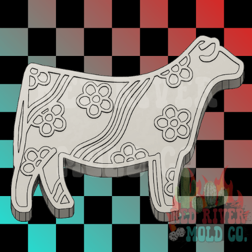 Groovy Show Steer Silicone Freshie Mold - Red River Mold Co