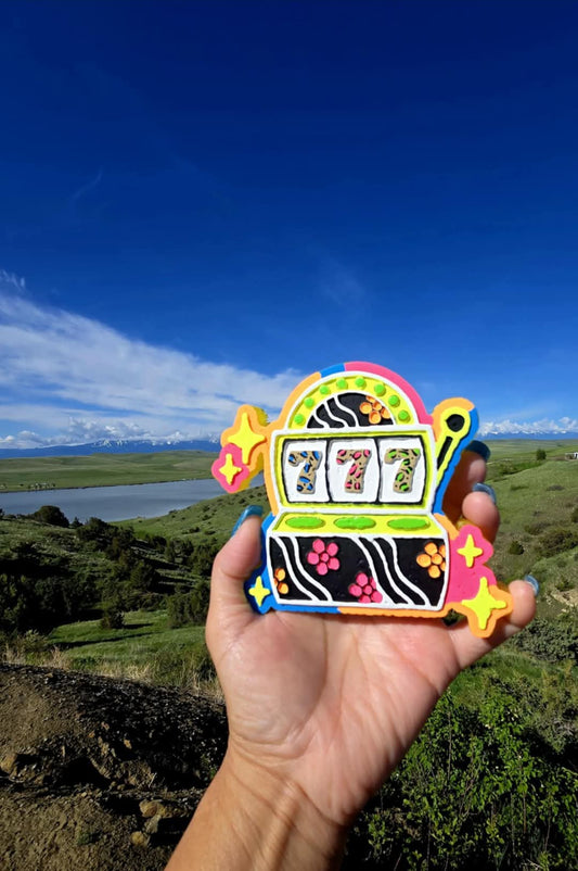 Groovy Slot Machine Silicone Freshie Mold - Red River Mold Co