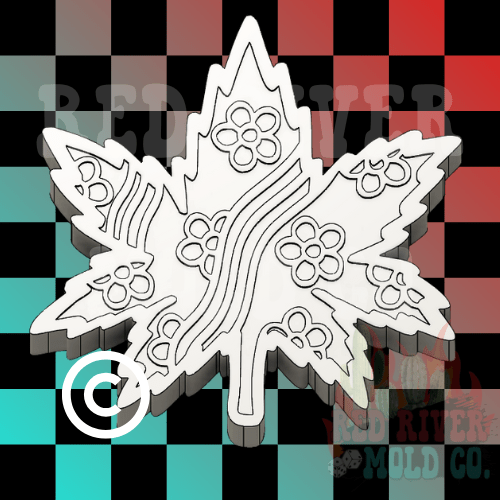 Groovy Weed Leaf Silicone Freshie Mold - Red River Mold Co