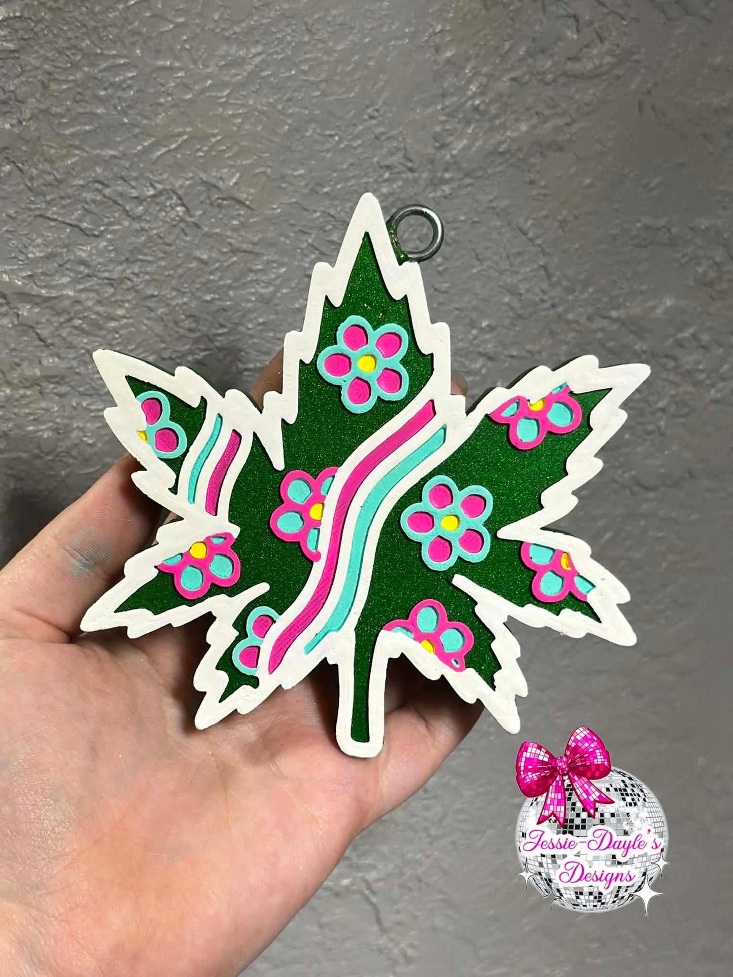 Groovy Weed Leaf Silicone Freshie Mold - Red River Mold Co