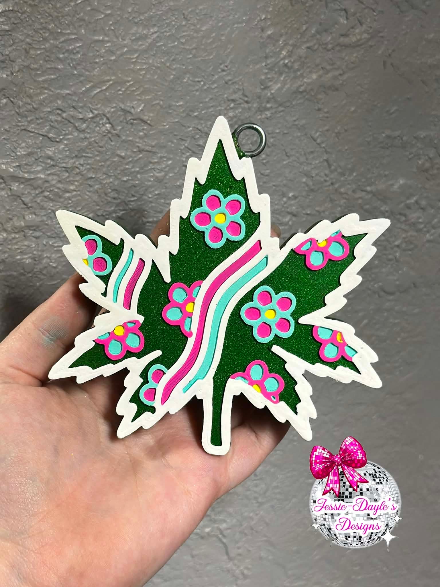 Groovy Weed Leaf Silicone Freshie Mold - Red River Mold Co
