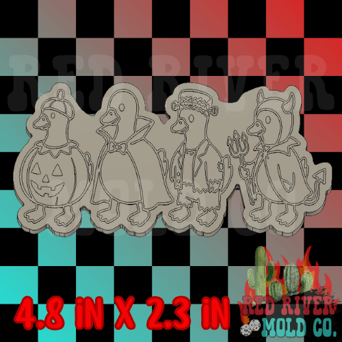 Halloween Geese Silicone Freshie Mold - Red River Mold Co