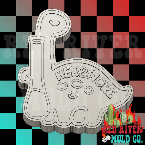 Herbivore Dino Silicone Freshie Mold - Red River Mold Co