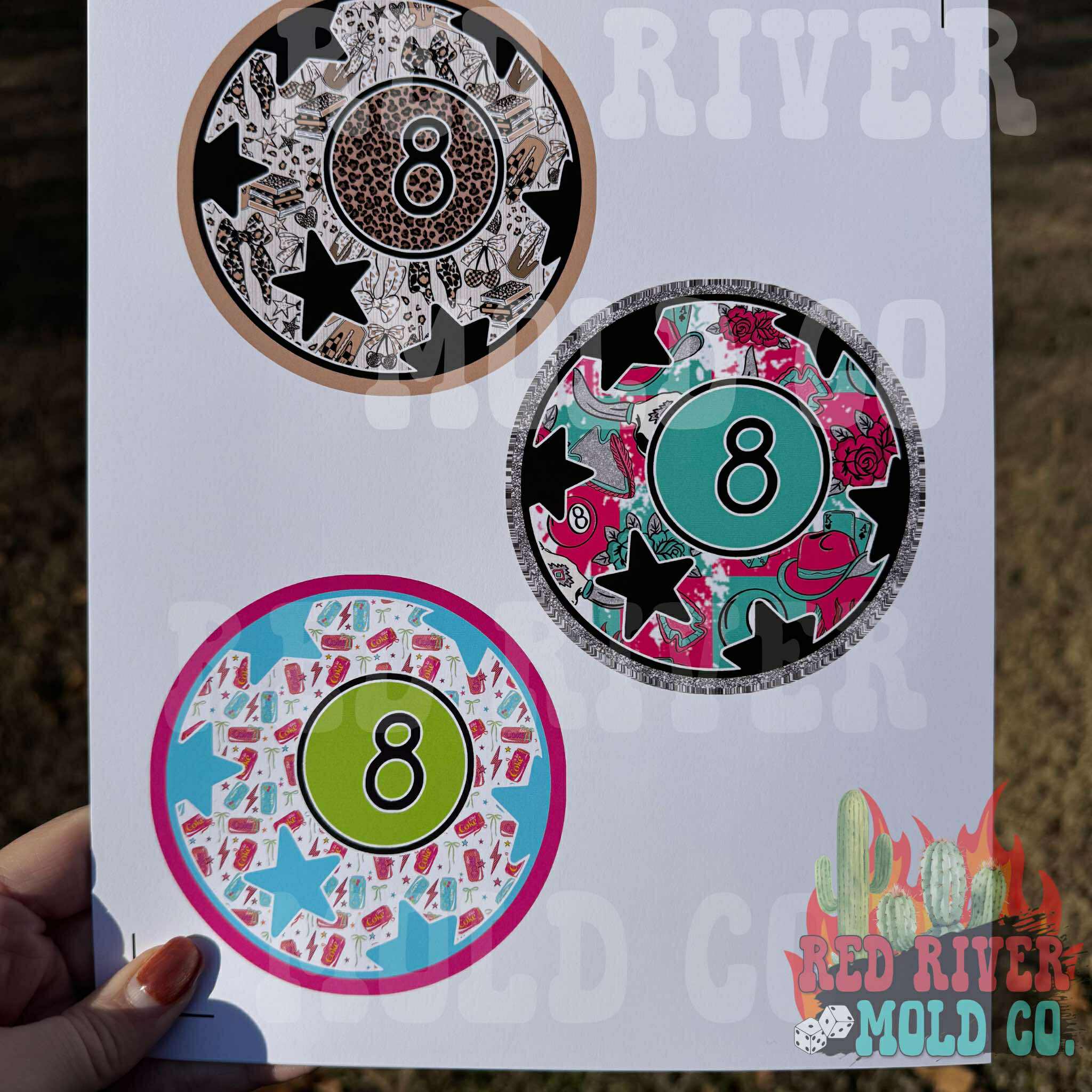 Hey Lo Freshie Co 8 ball with stars cardstock grab bag – Red River Mold Co