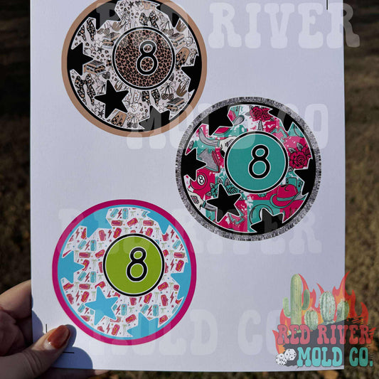 Hey Lo Freshie Co 8 ball with stars cardstock grab bag - Red River Mold Co