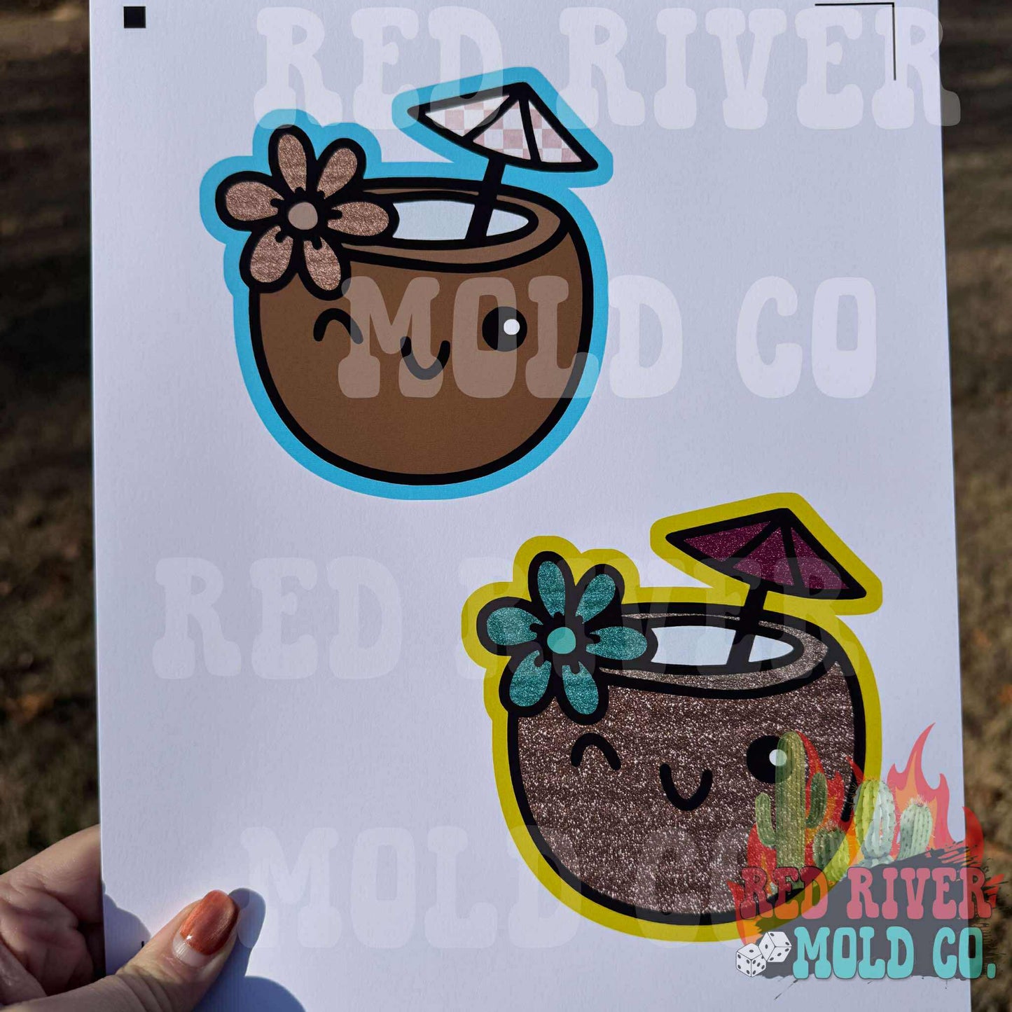 Hey Lo Freshie Co Coconut Drink cardstock grab bag - Red River Mold Co