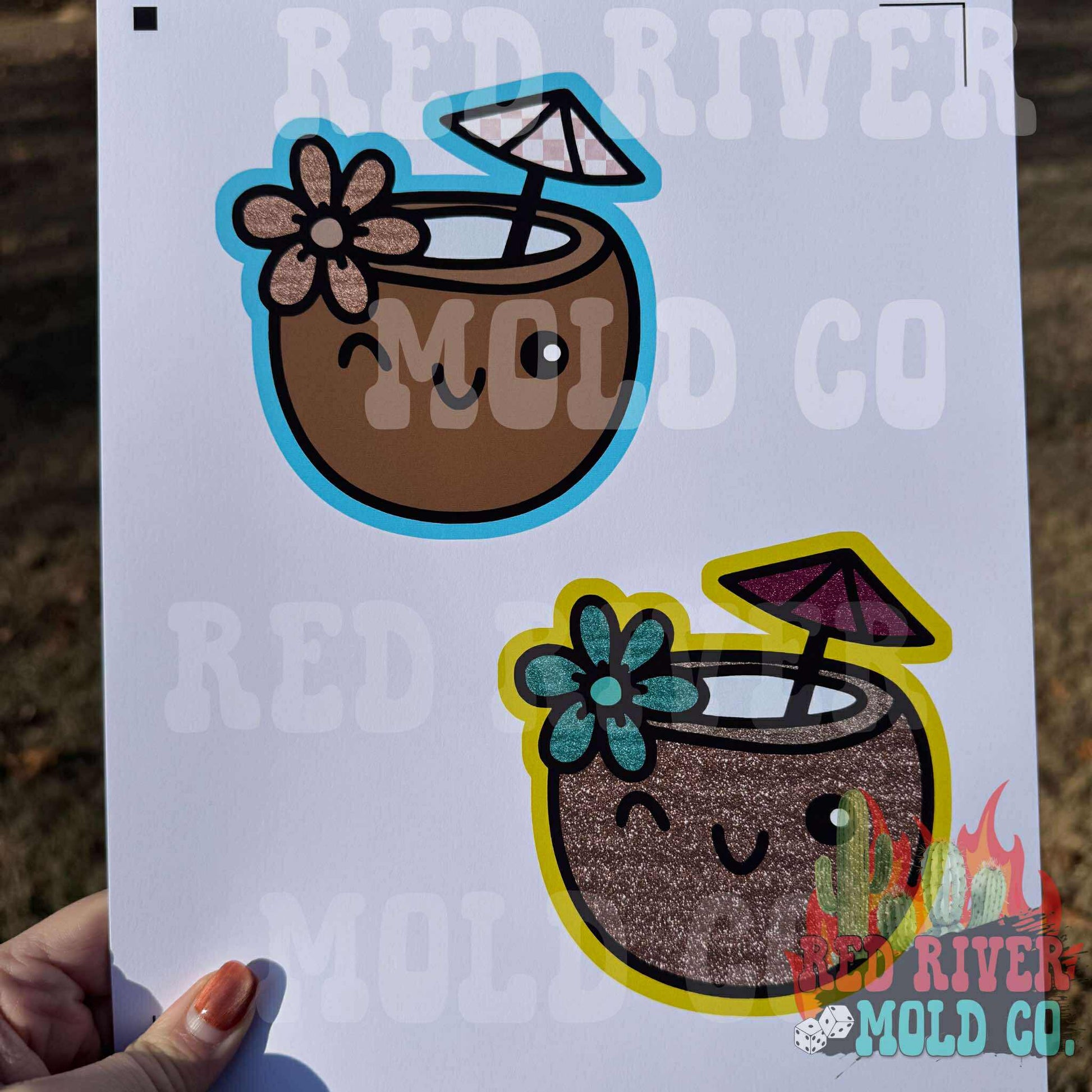 Hey Lo Freshie Co Coconut Drink cardstock grab bag - Red River Mold Co