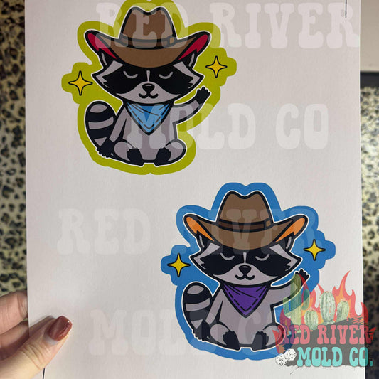 Hey Lo Freshie Co Cowboy Raccoon cardstock grab bag - Red River Mold Co