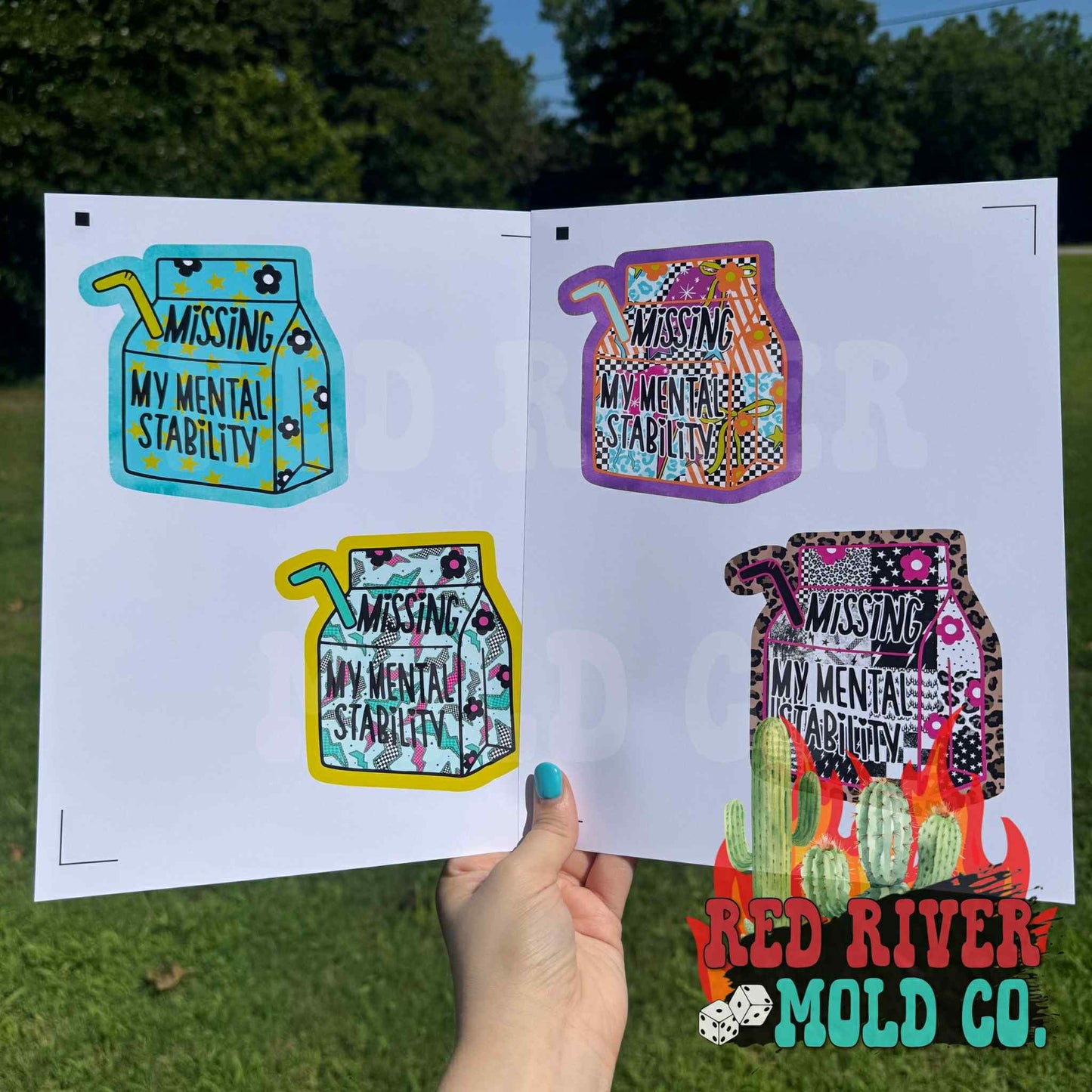 Hey Lo Freshie Co Missing Mental Stability cardstock grab bag - Red River Mold Co