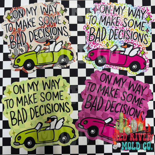 Hey Lo Freshie Co OMW to make bad decisions cardstock grab bag - Red River Mold Co