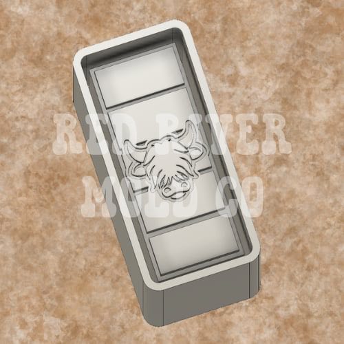 Highland Cow Silicone Wax Melt Snap Bar Mold - Red River Mold Co