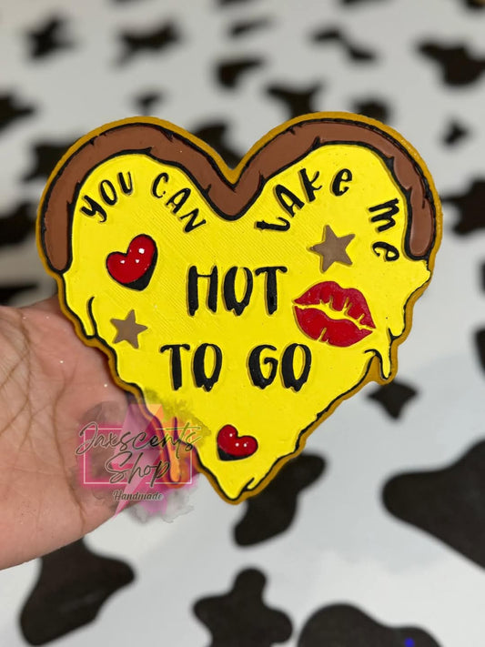 Hot To Go Pizza Heart Silicone Freshie Mold RRMC Exclusive - Red River Mold Co