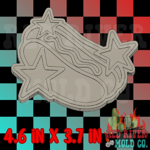 Hotdog and stars silicone freshie mold - Red River Mold Co