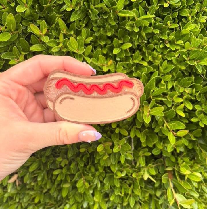 Hotdog Silicone Double Vent Freshie Mold - Red River Mold Co