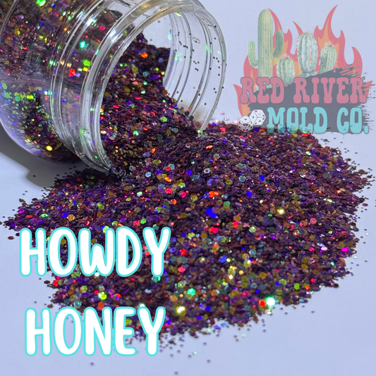 Howdy Honey Premium Mini Chunky Glitter (Holographic) - Red River Mold Co