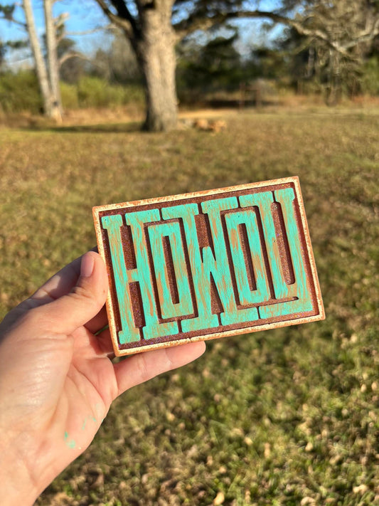 Howdy Rectangle Silicone Freshie Mold - Red River Mold Co