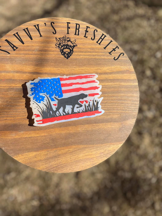 Hunting Dog Flag Silicone Freshie Mold - Red River Mold Co