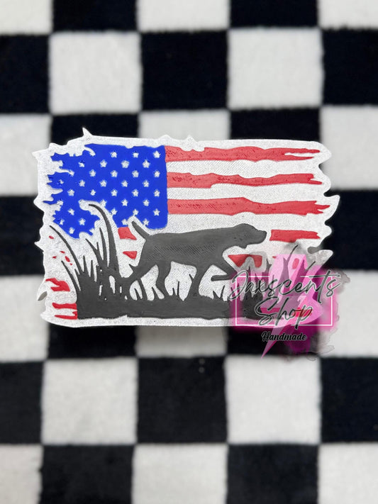 Hunting Dog Flag Silicone Freshie Mold - Red River Mold Co