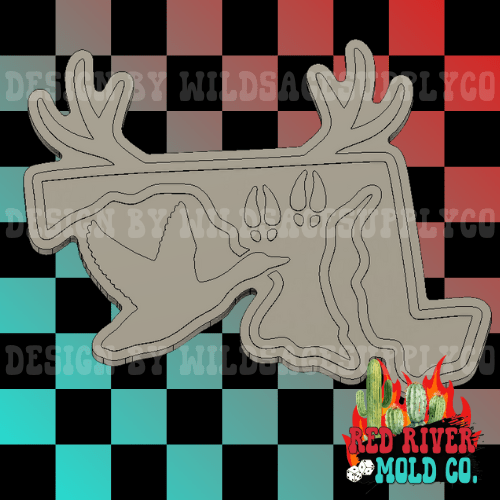 Hunting Season Maryland Silicone Freshie Mold - Red River Mold Co