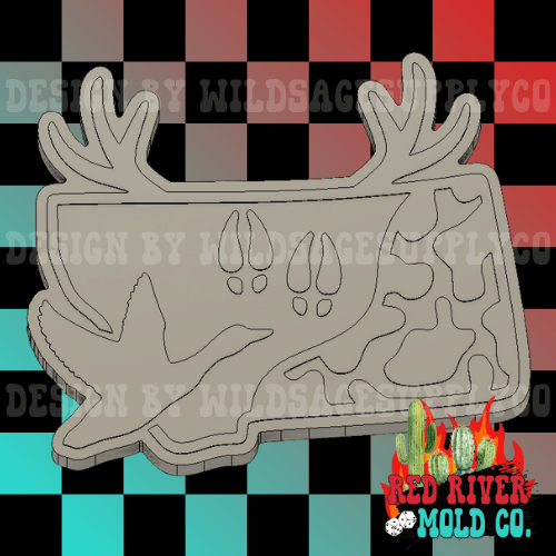 Hunting Season Montana Silicone Freshie Mold - Red River Mold Co