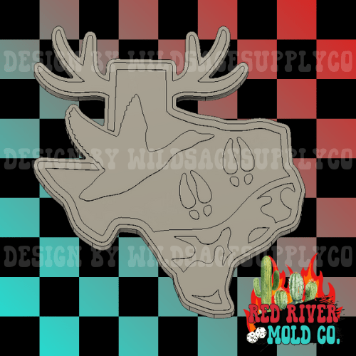 Hunting Season Texas Silicone Freshie Mold - Red River Mold Co