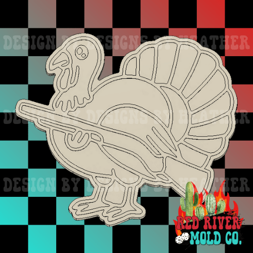 Hunting Turkey Silicone Freshie Mold - Red River Mold Co