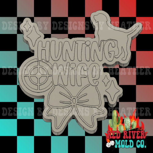 Hunting Wife W/ a Dog Silicone Freshie Mold - Red River Mold Co