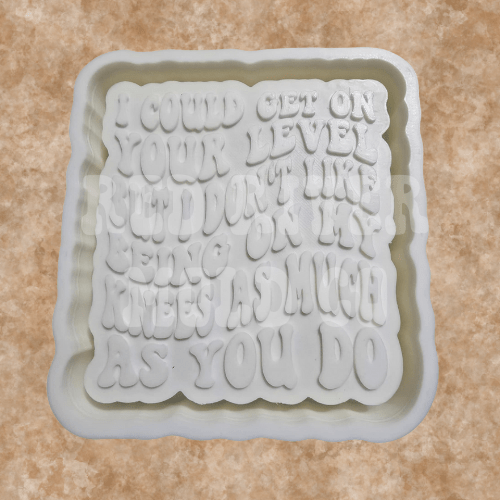 I Could Get On Your Level Silicone Freshie Mold - Red River Mold Co