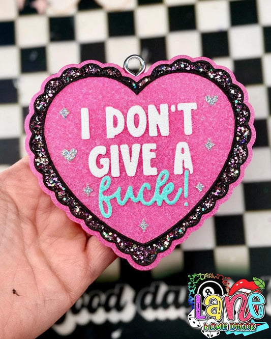 I don't give a fuck lace heart silicone freshie mold - Red River Mold Co