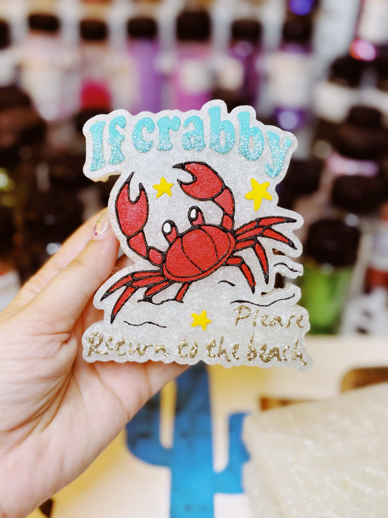 If Crabby Please Return To The Beach Silicone Freshie Mold - Red River Mold Co