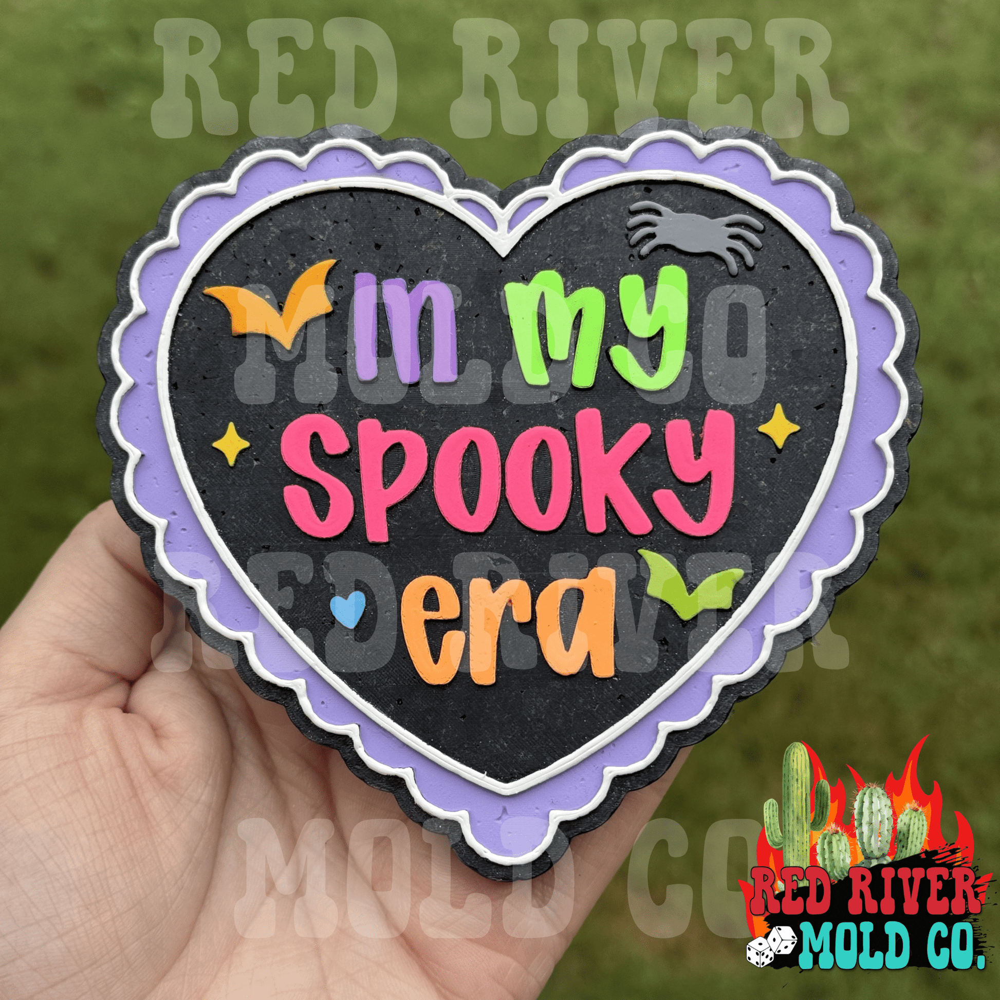 In my spooky era lace heart silicone freshie mold - Red River Mold Co