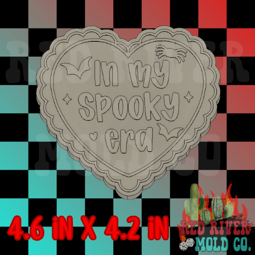 In my spooky era lace heart silicone freshie mold - Red River Mold Co