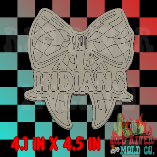 Indians With A Checkered Bow Silicone Freshie Mold - Red River Mold Co